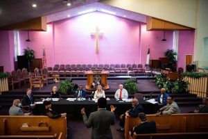 Roundtable discussion at Pentecostal Temple Church of God in Christ, Photo Cred: White House Office of Economic Initiatives