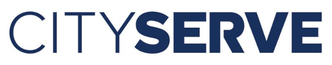 CityServe blue logo.