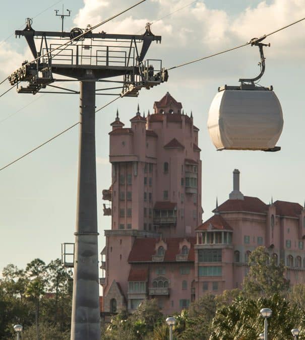 First Sightings of Disney Skyliner Gondolas In Action