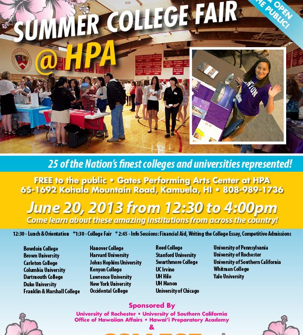 We're Hosting Two College Fairs This Summer!