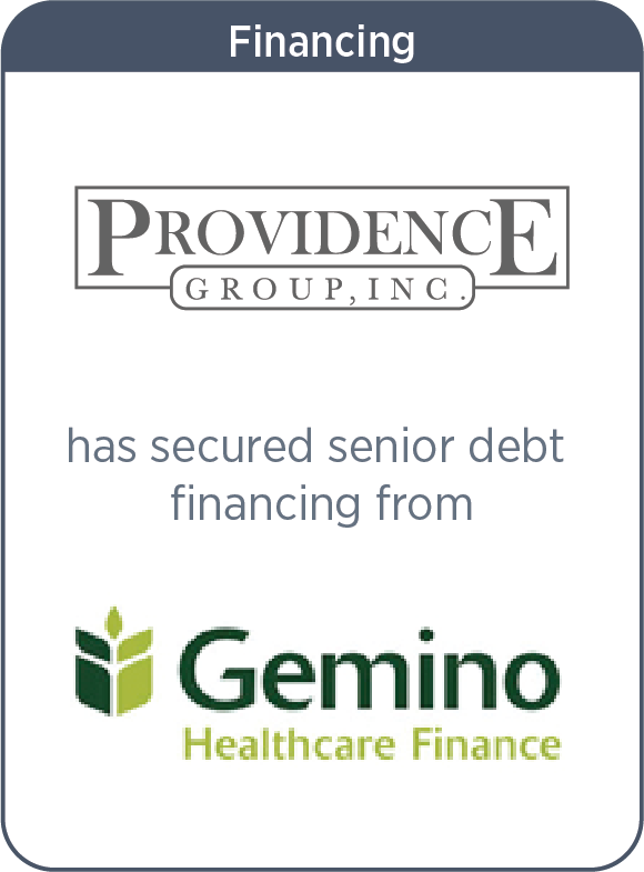 Providence Group Raised Capital From Gemino Healthcare Finance