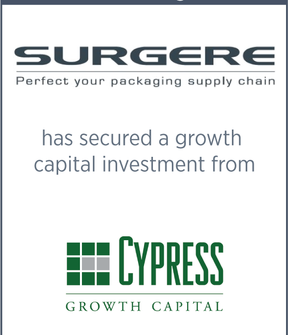 Surgere has secured a growth capital investment from Cypress Growth Capital