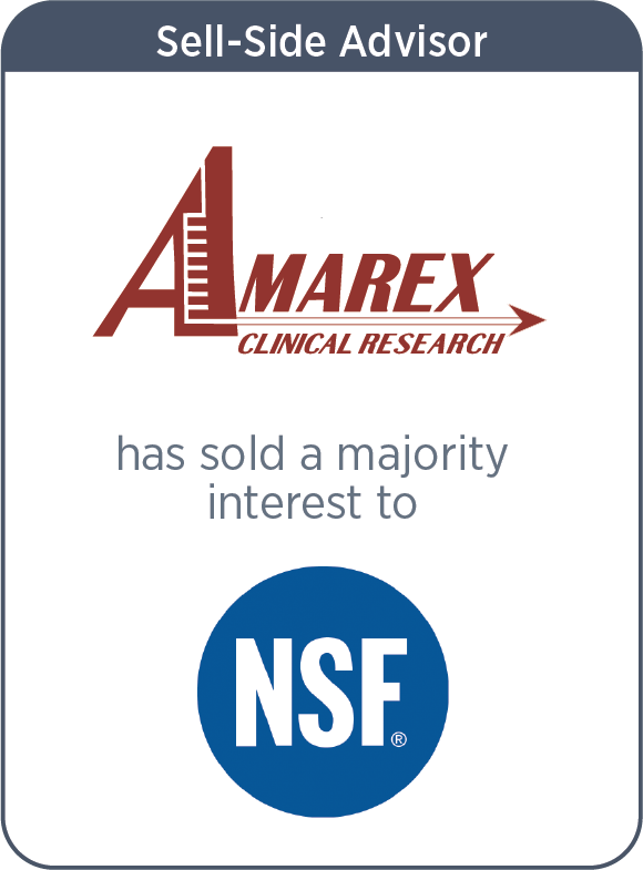Amarex Clinical Research has Sold a Majority Interest to NSF International