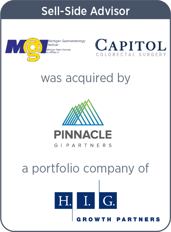 Digestive Health Institute merged with Pinnacle GI Partners, a H.I.G. portfolio company