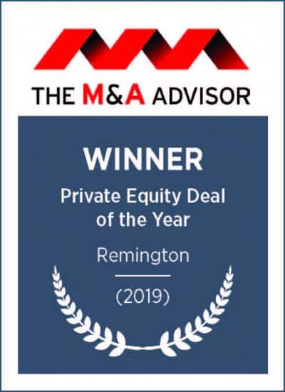 M&A Advisor PE Deal of the Year 2019