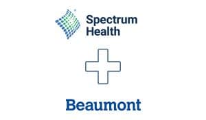 spectrum health logo and beaumont health logo