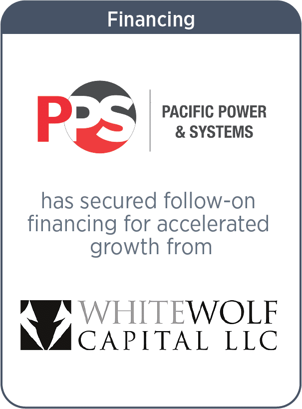 Cascade continues to facilitate growth for Pacific Power and Systems; arranges financing for second acquisition and working capital line of credit