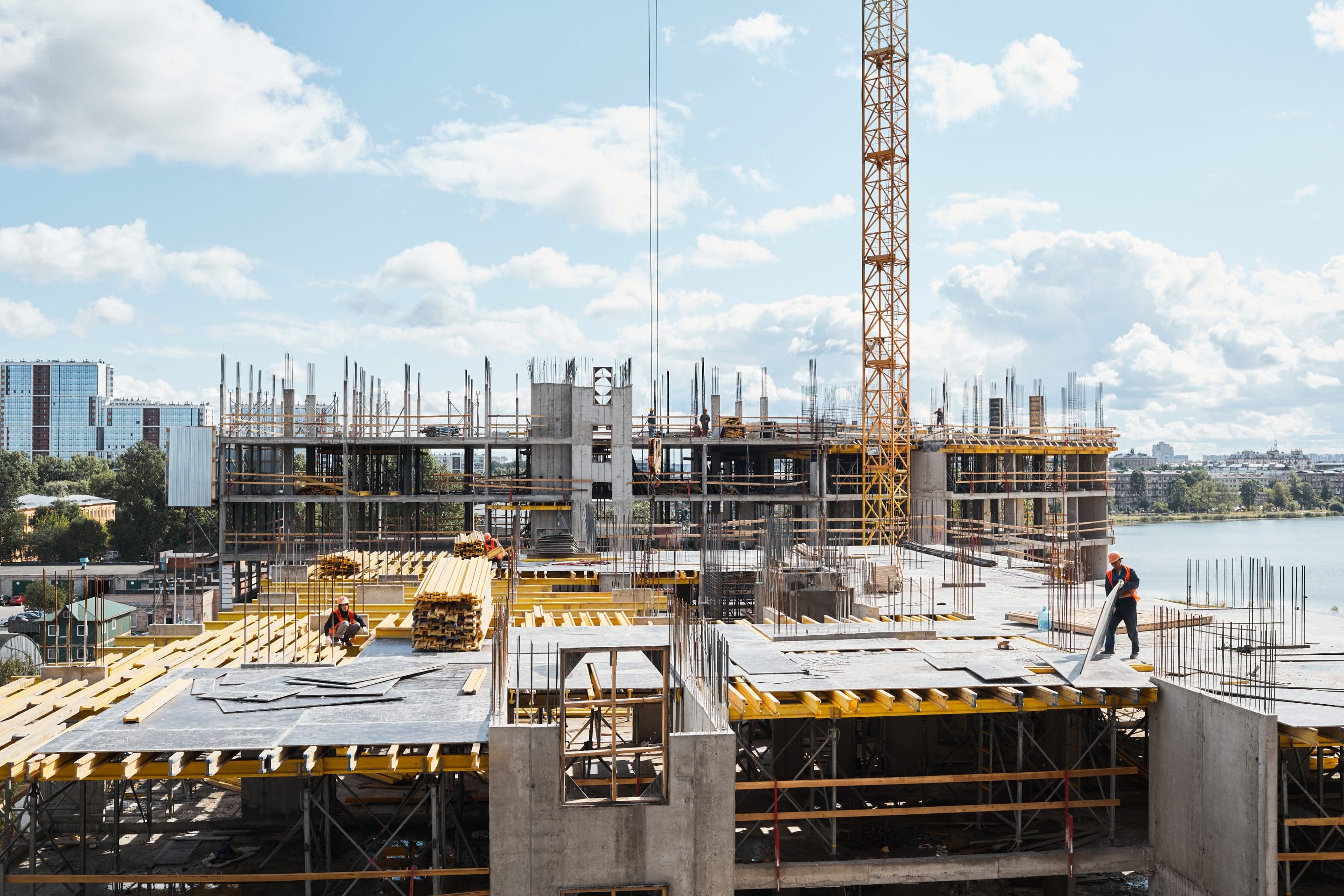 commercial construction site leading to increasing valuations