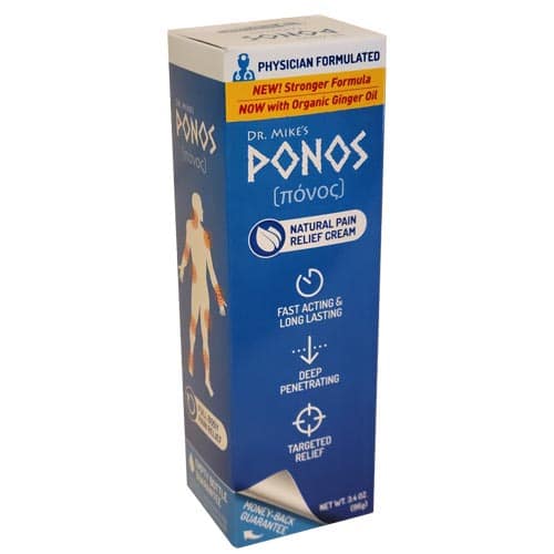 Ponos pain relief cream in box
