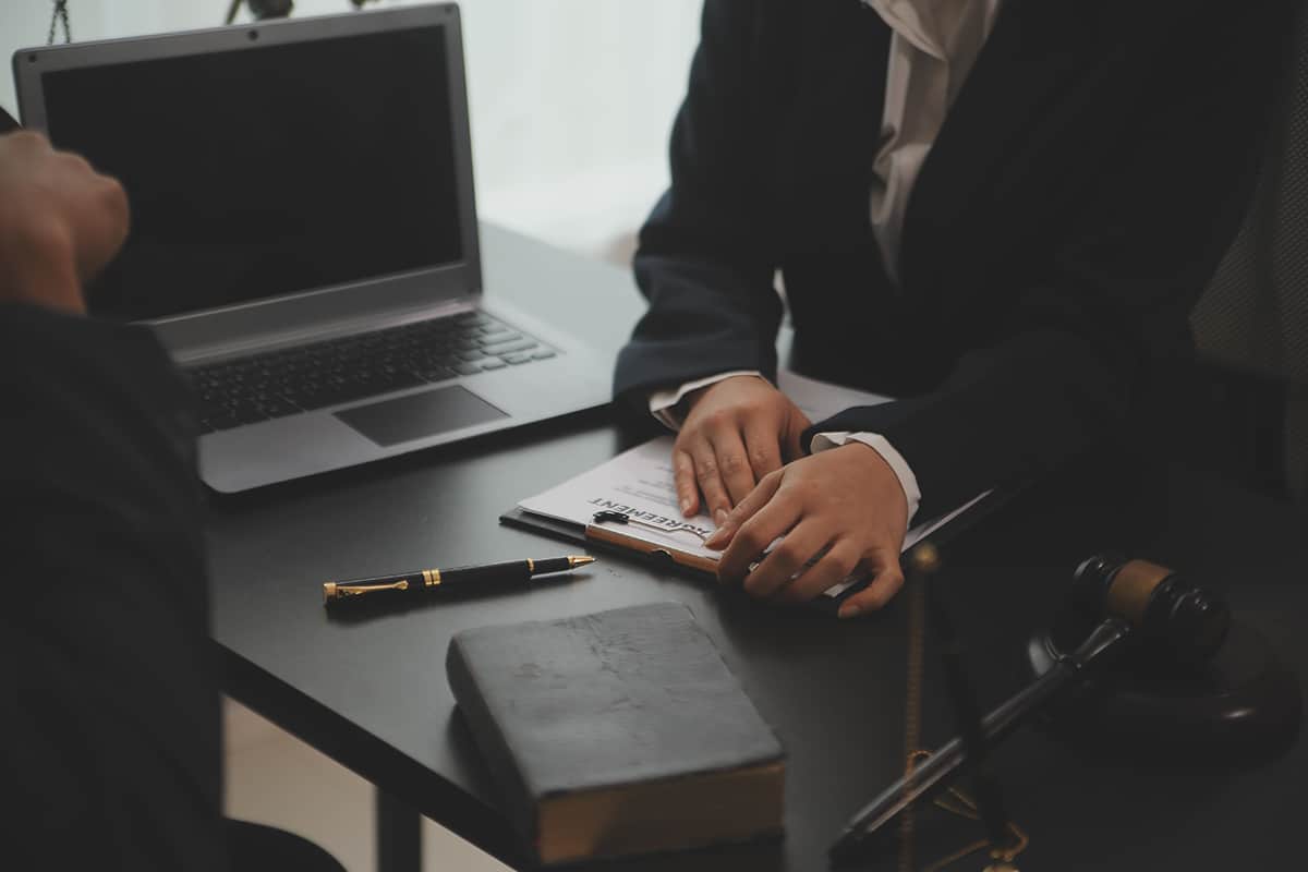 at a desk at a desk