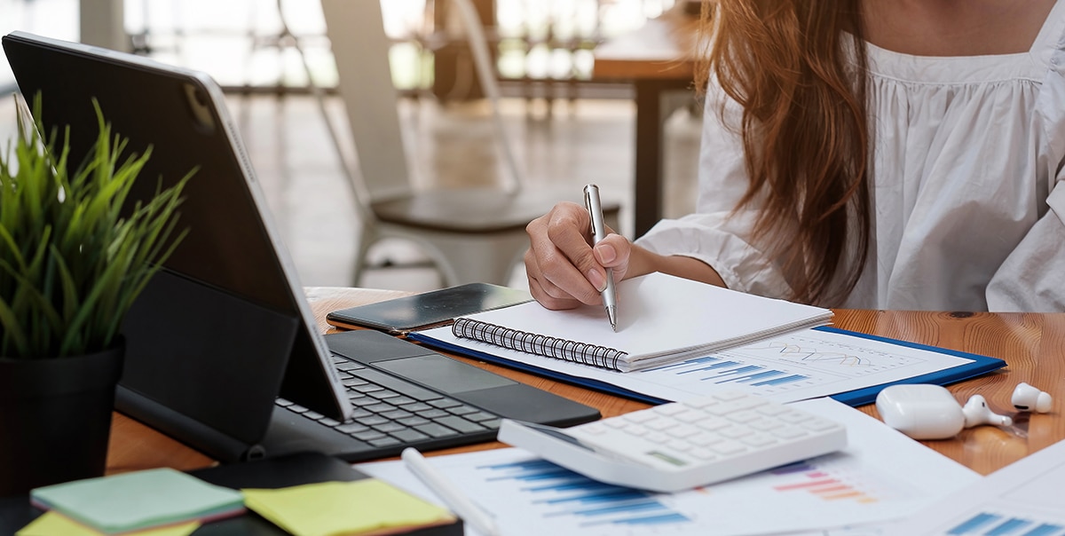 woman working