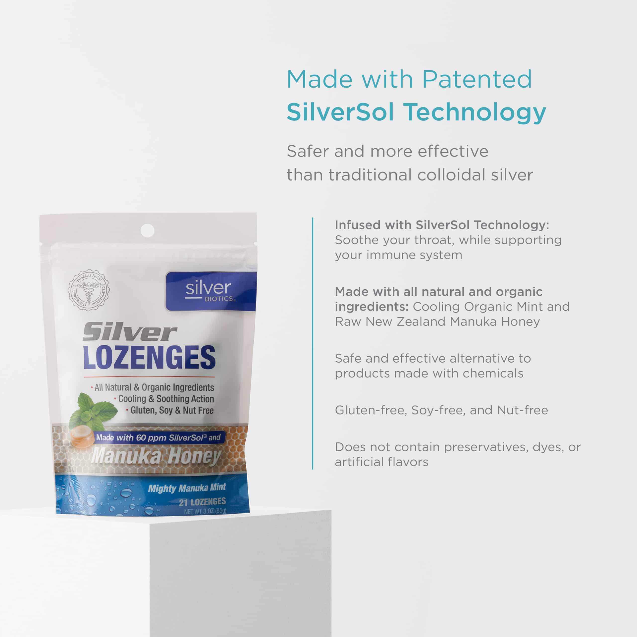 Silver Lozenges – Manuka Honey 21 Lozenges - Image 2