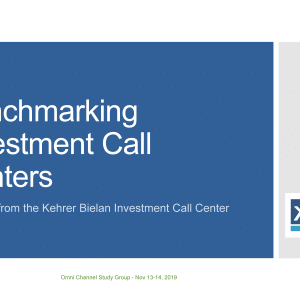 Benchmarking Investment Call Centers