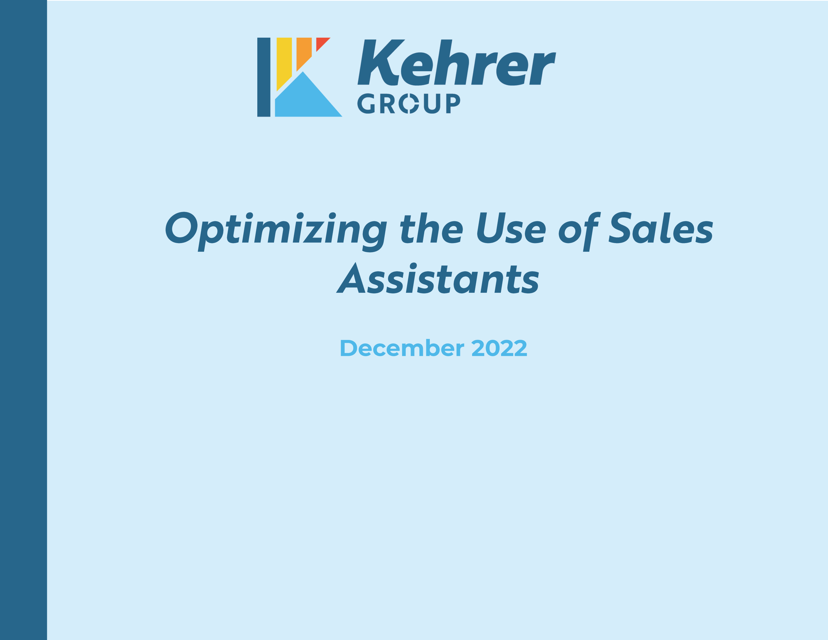 Optimizing the Use of Sales Assistants